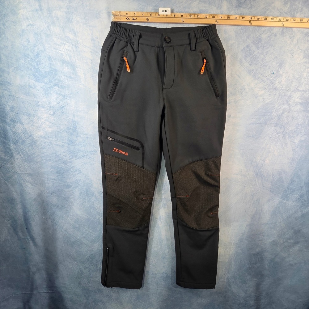 Postropaky EX-Stretch Hiking Pants Womens 2 Short Gray Fleece Lined‎ Softshell